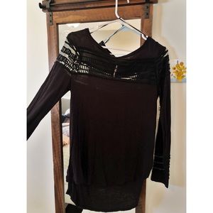 Black free people embroidered top